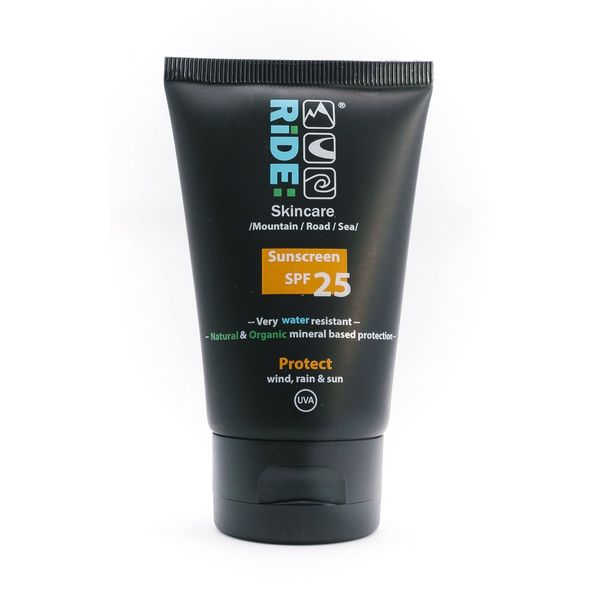 Ride Skincare Protect SPF 25 Mineral Sunscreen - Natural, Reef Safe, Vegan suncream designed for sport - Super Water Resistant