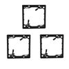 2 Pack 3-Gang Low Voltage Mounting Bracket Drywall Flush Wall Plate Device Black