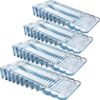 4 Pack Clear Rubber Door Stopper Wedge Sturdy Door Stop Stackable anti Slip Heav