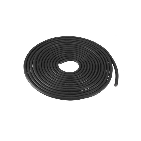 sourcing map Nitrile Rubber Round Seal Strip, 4mm(5/32") Diameter 8 Meters (26.25Ft) Long Hard Solid Rubber Weather Stripping for DIY Gasket, Industrial Equipment, and Furniture