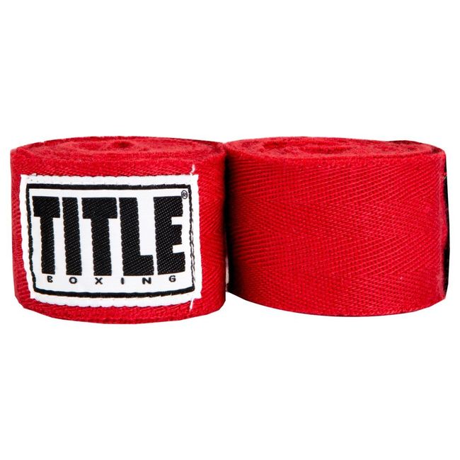 Title Boxing Traditional Weave 180" Wraps, Red