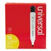 Universal 43651 Dry Erase Marker, Chisel Tip, Black, Dozen