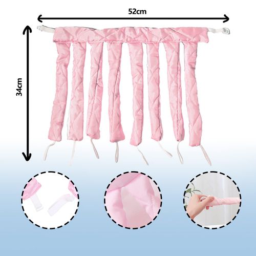 ZoeTekway Heat-Free Curlers, Heat-Free Curling Band, Curler Headband, Heat-Free, Curls without Heating Tape for Long Hair, Overnight Wave Shaper for Women Girls (Pink)