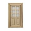 Dolls House Internal Door 2 Panel 6 Light 1:24 Half Inch Scale Bare Wood