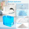 Laundry Detergent Dispenser Container, Plastic Detergent Dispenser for Laundry Room/Powder/Fabric Softener with Labels/Tray, Clear