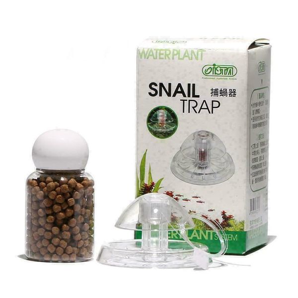 Finest-Filters Ista Snail Trap Pest Catcher + Bait Food For Aquarium Fish Tank Saltwater Freshwater Fish Aquarium Snail Trap Pest Control (Snail Trap + Bait Food)