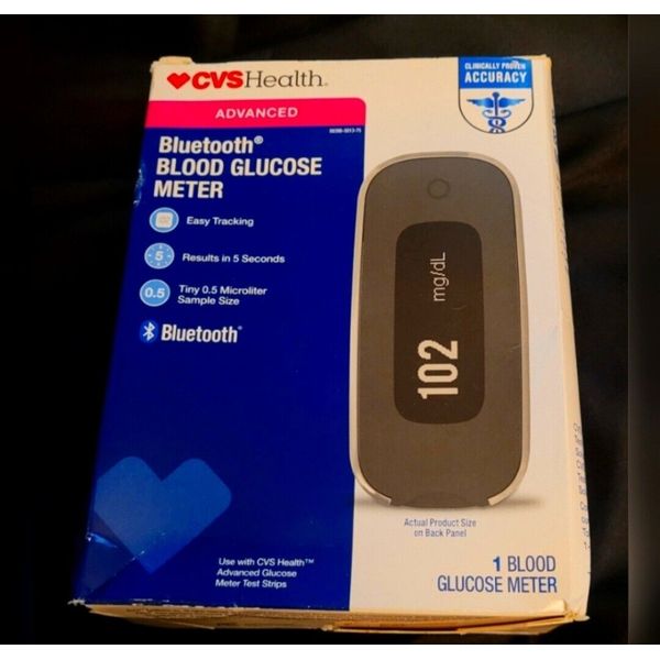 CVS Health Advanced Bluetooth Blood Glucose Meter Easy Tracking