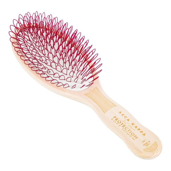 Acca Kappa Protection Beech Wood Looped Nylon Oval Brush, Extra Soft