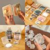 Aoktorkit 5PCS Square Transparent Plastic Organizer;9.1 * 5.9 * 2.5cm Rectangular Empty Mini Clear Plastic Storage Containers Box Case with Lids s for Small Item