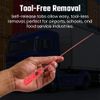 Assuretight 23R Security Seals 9-Inch - Self-Release, Adjustable, Multipurpose Plastic Seals (100-Pack, Red)