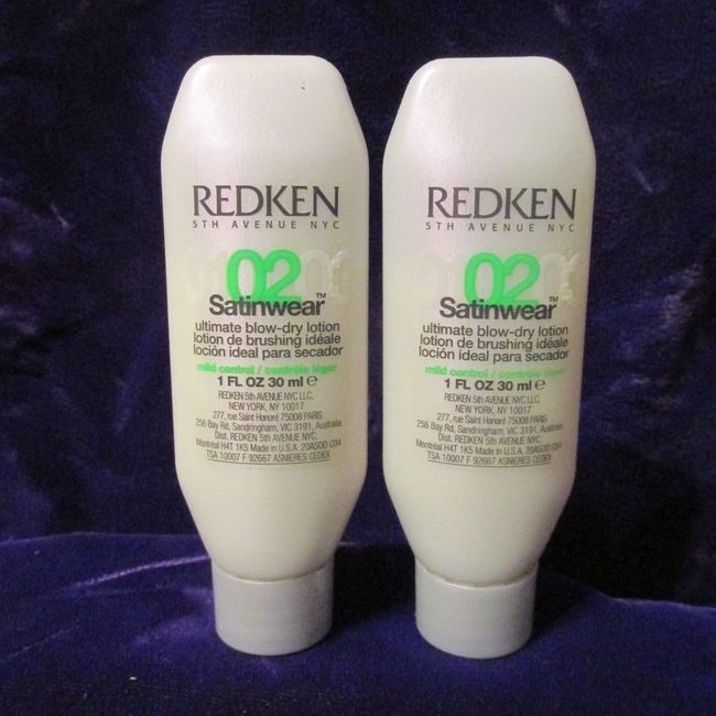 Redken Satinwear 02 Travel Size 1oz pack of 2 = 2 oz Ultimate Blow Dry Lotion