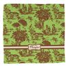 YouCustomizeIt Personalized Green & Brown Toile Washcloth