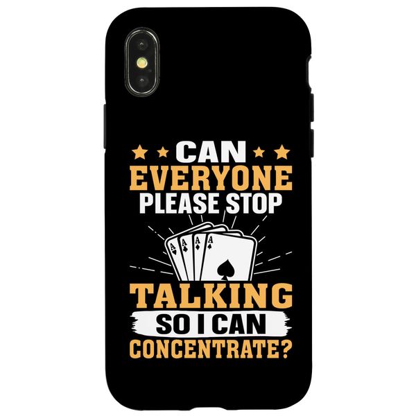 Poker: Can Everyone Please Stop Talking? Case for iPhone X/XS