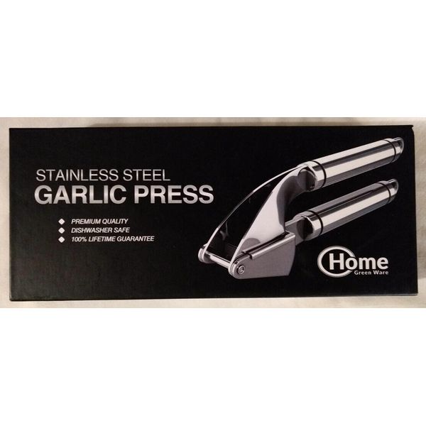 Stainless Steel Garlic Press with Peeler NEW