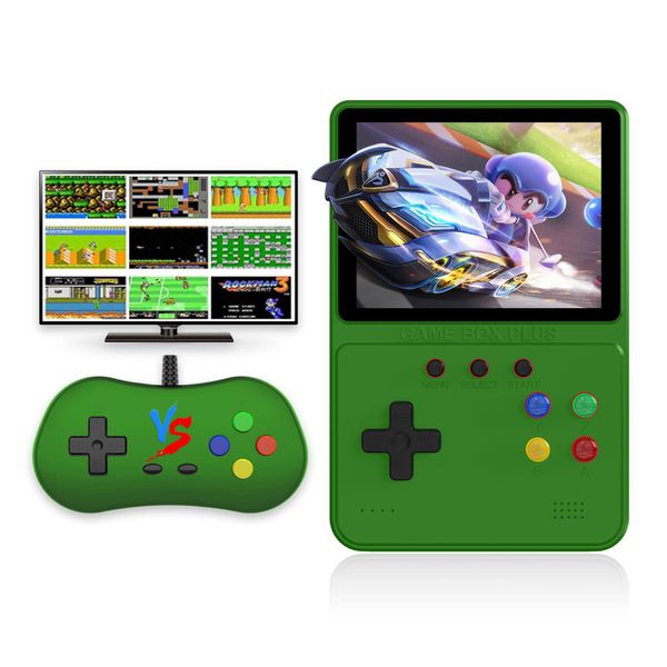 ToySafari Retro Portable Handheld Game Console to 500 FC Classic Games Anytime Anywhere, 3.5In Screen Handheld Video Game Console 1200mAh, Game Boy Support for Connecting TV & Two Players(Green)