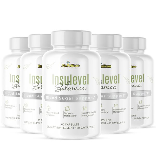 Insulevel Botanica- Blood Support- 5 Bottles- 300 Capsules