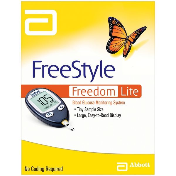 Abbott Free Style Blood Glucose Monitoring Device Easy to Read Display Large 1ct