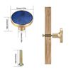 4 Pcs Cabinets Drawer Wardrobe Door Knobs, Round Mushroom Cupboards Dressers Kitchen Bathroom Pull Handles Knobs - Blue & Gold