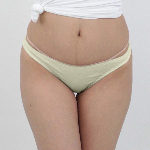 Cotton simple thong large yellow comfortable