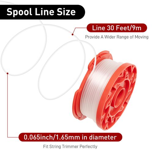 String Trimmer Spool Line Compatible with Craftsman Weed Eater CMZST065 CMCST900 CMEST913 CMCST920, Replacement Spool Line & Cover Compatible with Craftsman Weedwacker CMZST120SC CNCST910 CMCST915