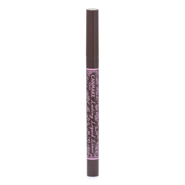 Canmake Lasting Liquid Liner 02, Bitter Chocolate Brown, 0.02 fl oz (0.6 ml)