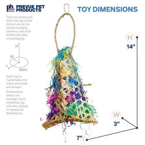 Prevue Hendryx 62604 Calypso Creations Fiesta Handbag Bird Toy, 9 x 6