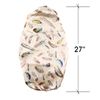 Extra Long Hair Bonnet for Women Silky Sleep Cap Elastic Band Satin Bonnet for Braids,Dreadlocks,locs,Curly,Long Hair (Beige Feathers)