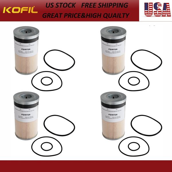 4 PACK- Fuel Filter /Water Separator FS19728 Replacement For Cummins
