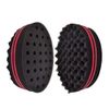 Xinlie Hair Sponge Brush Twists Dread Afro Coils Hair Curl Brush Hair Brush Sponge Holes Barber Hair Brush Sponge Barber Hair Brush Sponge Hair Twist Sponge For Twists,Curls in Afro-Style Hair(2PCS)