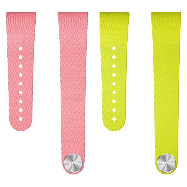 Sony Mobile Small Wrist Spare/Replacement Strap for Sony SmartBand Talk - Pink/Lime