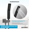 gotonovo Oil-Rubbed Bronze Solid Brass Hand Held Shower Head Wall Mount Square Single Function