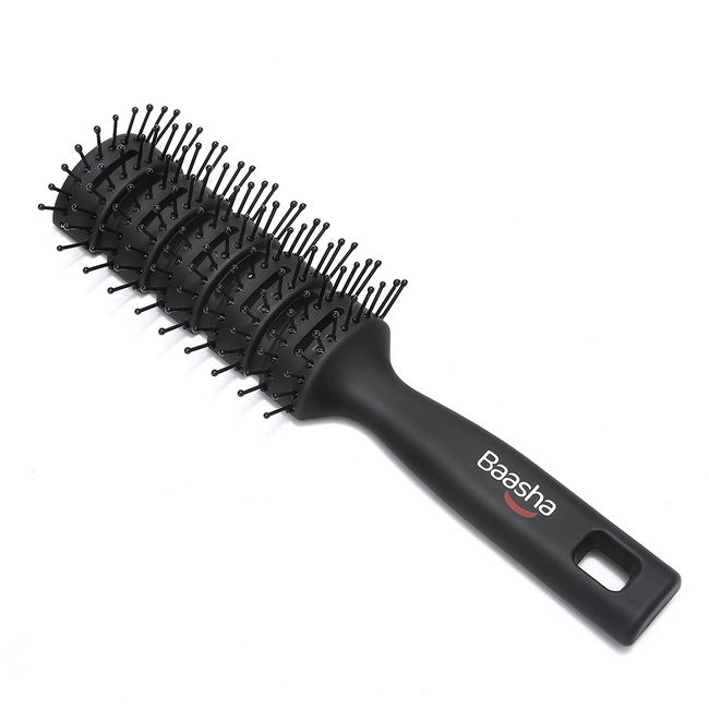 Baasha Hair Brush, Anti-Static Hair Comb, Prevents Hair Loss, Styling, Hair Care Brush, Tangle-Free, Suitable for Men and Women, Black