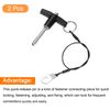 sourcing map 2Pcs T Handle Lock Pins, 5mm x 30mm Usage Length Stainless Steel Push-Button Quick Release Pin