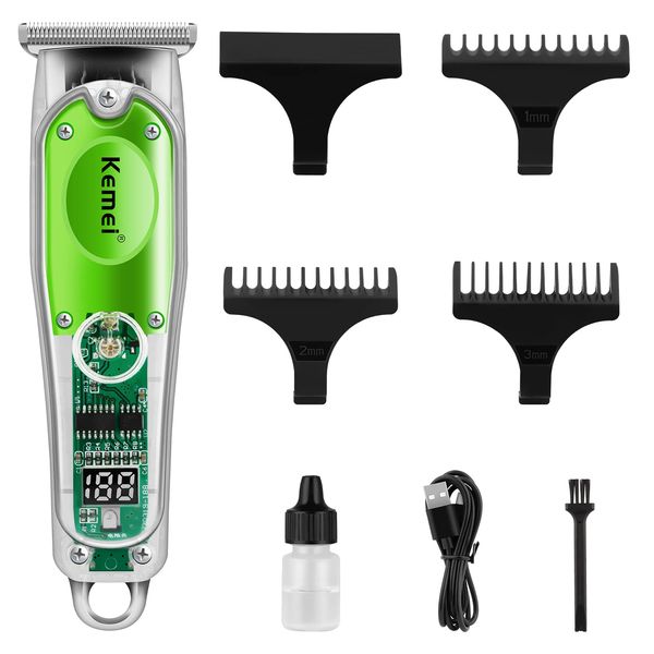 KEMEI Hair Clippers for Men, Cordless Clippers for Hair Cutting, Professional Barber Clippers, USB Rechargeable Wireless Haircut Clippers km-322