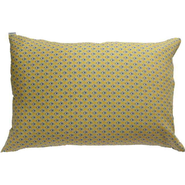 FABRIC'S Fabric Pillow Cover Southern France Print Pillow Case 13.8 x 19.7 inches (35 x 50 cm), Made in Japan, Provence III Yellow