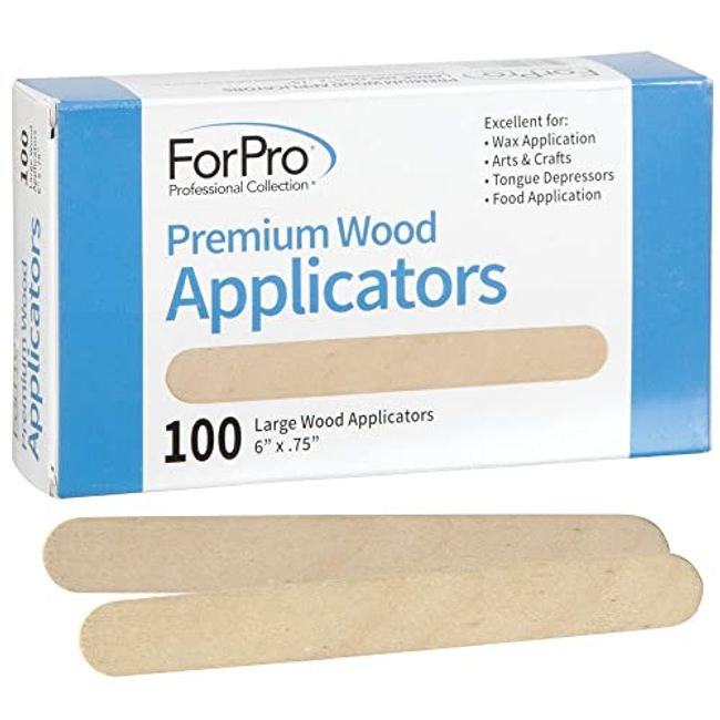 Wooden Wax Applicator - Large 100ct