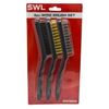 SWL 3pc 9" Durable Wire Brush Set - for Cleaning