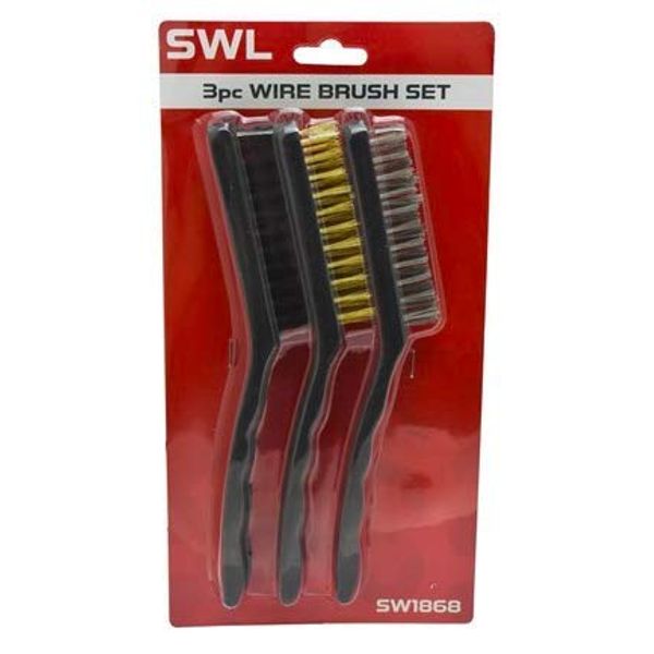 SWL 3pc 9" Durable Wire Brush Set - for Cleaning
