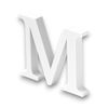 10cm alphabet letter white (medium)