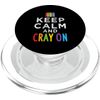 Cray On Coloring Book Crayon Design PopSockets PopGrip for MagSafe