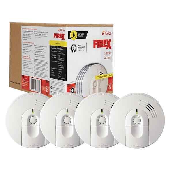 Hardwired Smoke Carbon Monoxide Detector Alarm With Ionization Sensor 4 Pack