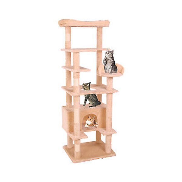 71in Cat Tree Tower for Large Cat Condo Scratching Post Pet House Kitty Play