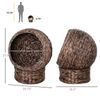 23.5" Water Hyacinth Elevated Cat Kitten Bed Condo Pod Pet House Tree