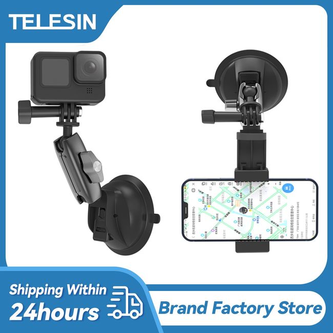 Action Camera Phone Holder for Car, Dashboard Car window Mount for GoPro 10  9 8 7 6 5 DJI Osmo Action 2 Insta360 One R X2 More