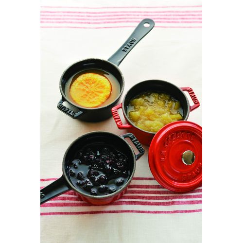 staub Sauce Pan 40509-537 Small Sauce Pan, Black, 3.9 inches (10 cm), Small One-Handed, Cast Iron Pot, Japanese Authentic Sale