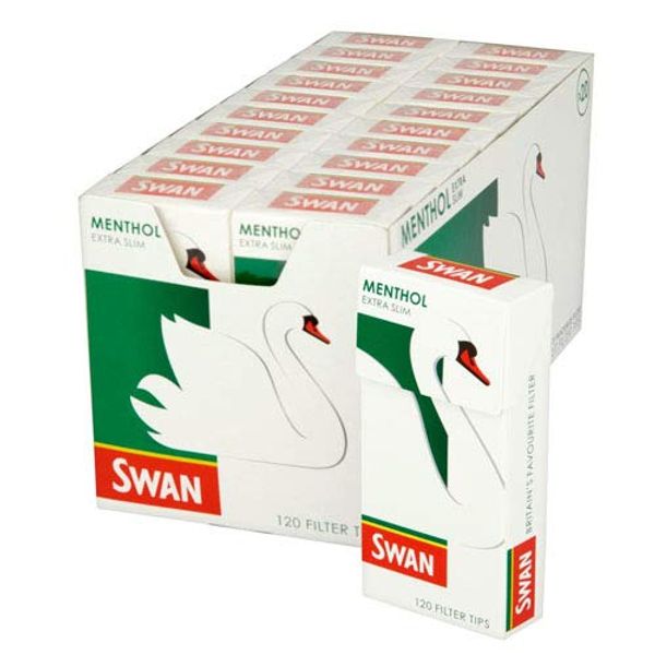 Swan Menthol Pop - A -Tip Slim Filter Tips for Cigarettes - Pack of 120, 500 g