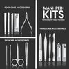 Utopia Care 15 Pieces Manicure Set - Stainless Steel Manicure Nail Clippers Pedicure Kit - Professional Grooming Kits, Nail Care Tools With Luxurious Travel Case (Silver)
