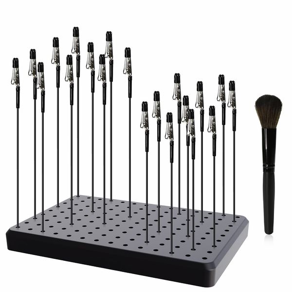 Evemodel 1 Set 14*9 Holes Model Painting Tool Standfuß und mit Farbe 20Stk. Krokodilklemme mit Einer Bürste und Lackierständer Klemmhülsen Sprühfarben