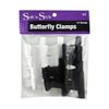 Butterfly Clamps 1-dozen * Small Size: 2" * Black & White