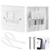 Rj45 Socket Cat6 Ethernet Socket Ethernet Plug Wall Socket Double Ethernet Faceplate Rj45 Network Wall Plate 2 Port Double Socket Ethernet Socket Wall Box for Ethernet Cable Installation (2 Port)